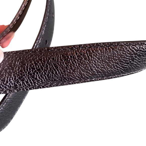 BRIGHTON Black Silver Buckle Belt - Picture 3 of 11